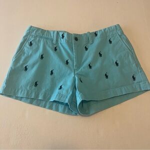 Ralph Lauren Sport All Over Logo light blue shorts size 4